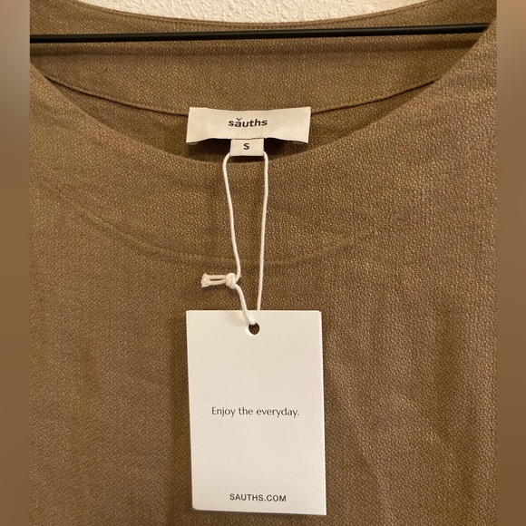 SAUTHS Gigi brown linen blend dress, size S - Picture 4 of 8
